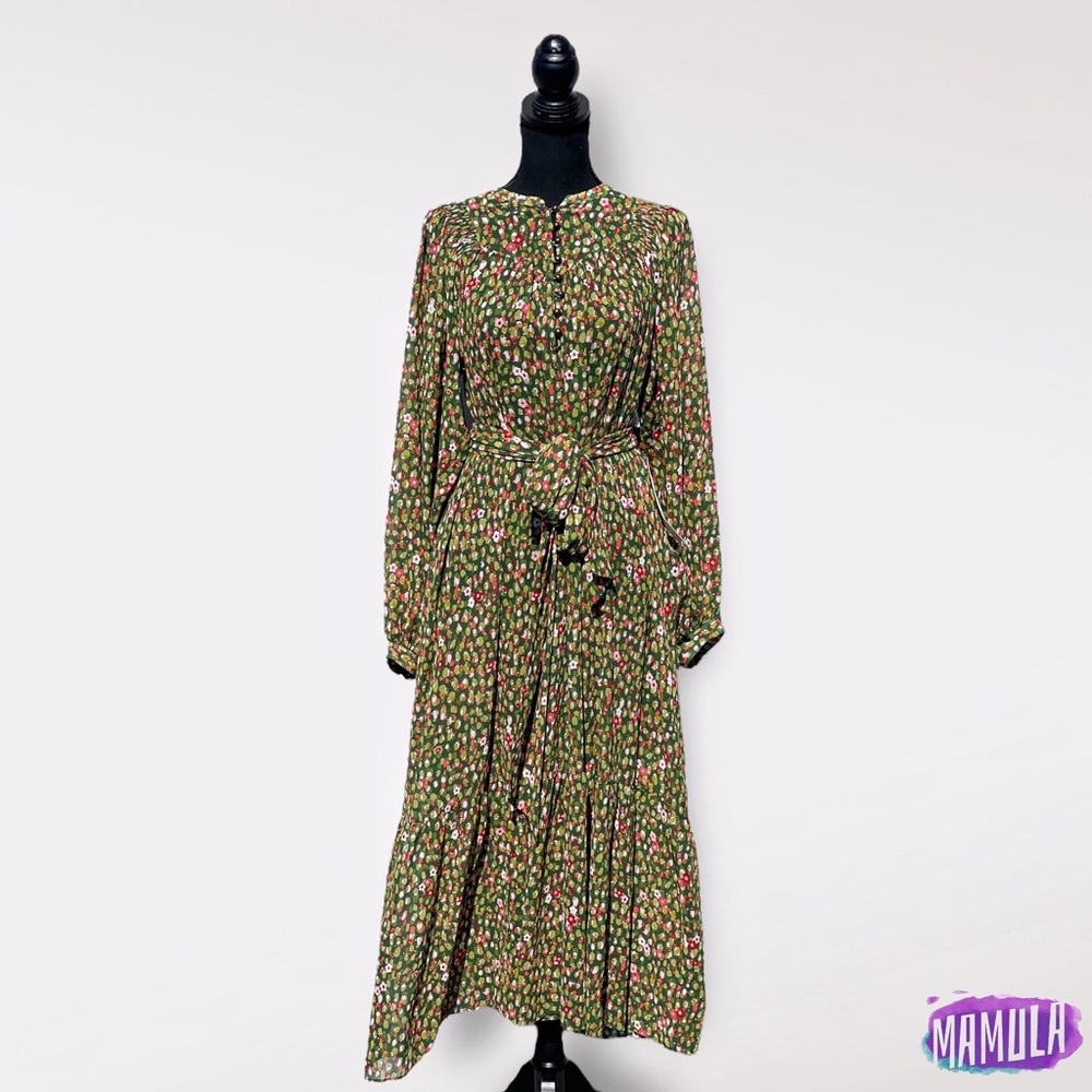 Happy X Nature Women’s Green Floral Maxi Dress | Size M
